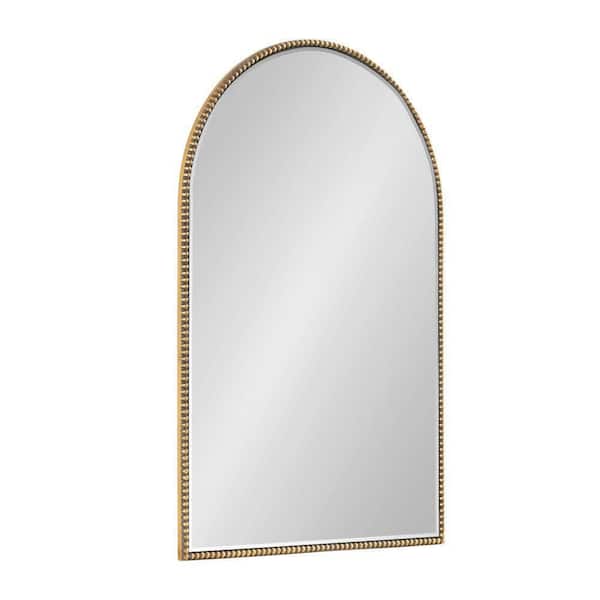 Kate and Laurel Gwendolyn 20.00 in. W x 30.00 in. H Gold Arch Traditional Framed Decorative Wall Mirror
