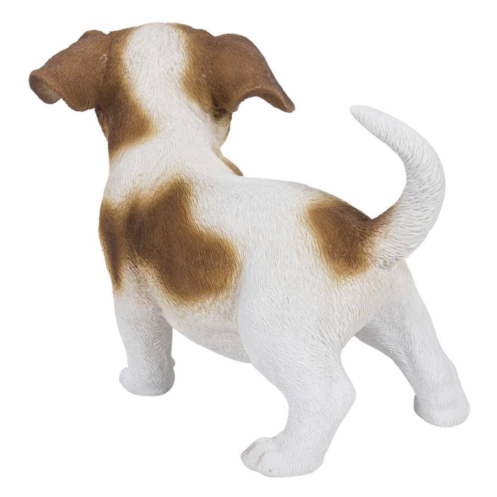 Jack Puppy Playing Polyresin Indoor/Outdoor Garden Statue