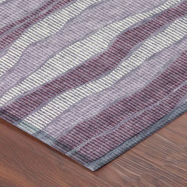 Chantille Machine Washable Indoor/Outdoor Abstract ACN2849 Lilac 10 ft. x 14 ft. Area Rug