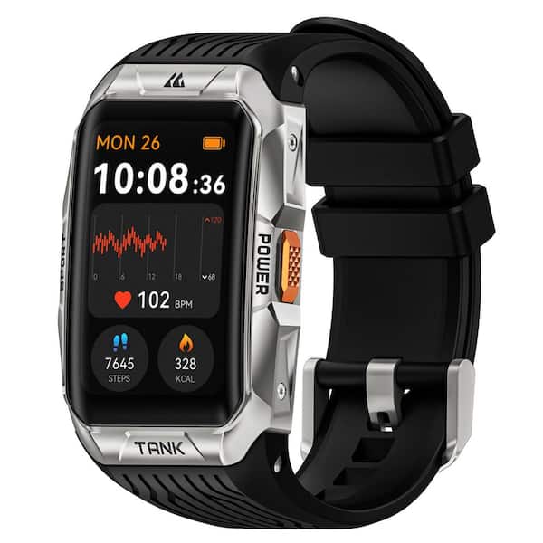 Tank X2 AMOLED GPS Smartband 1.34 x 0.55 in. Silver