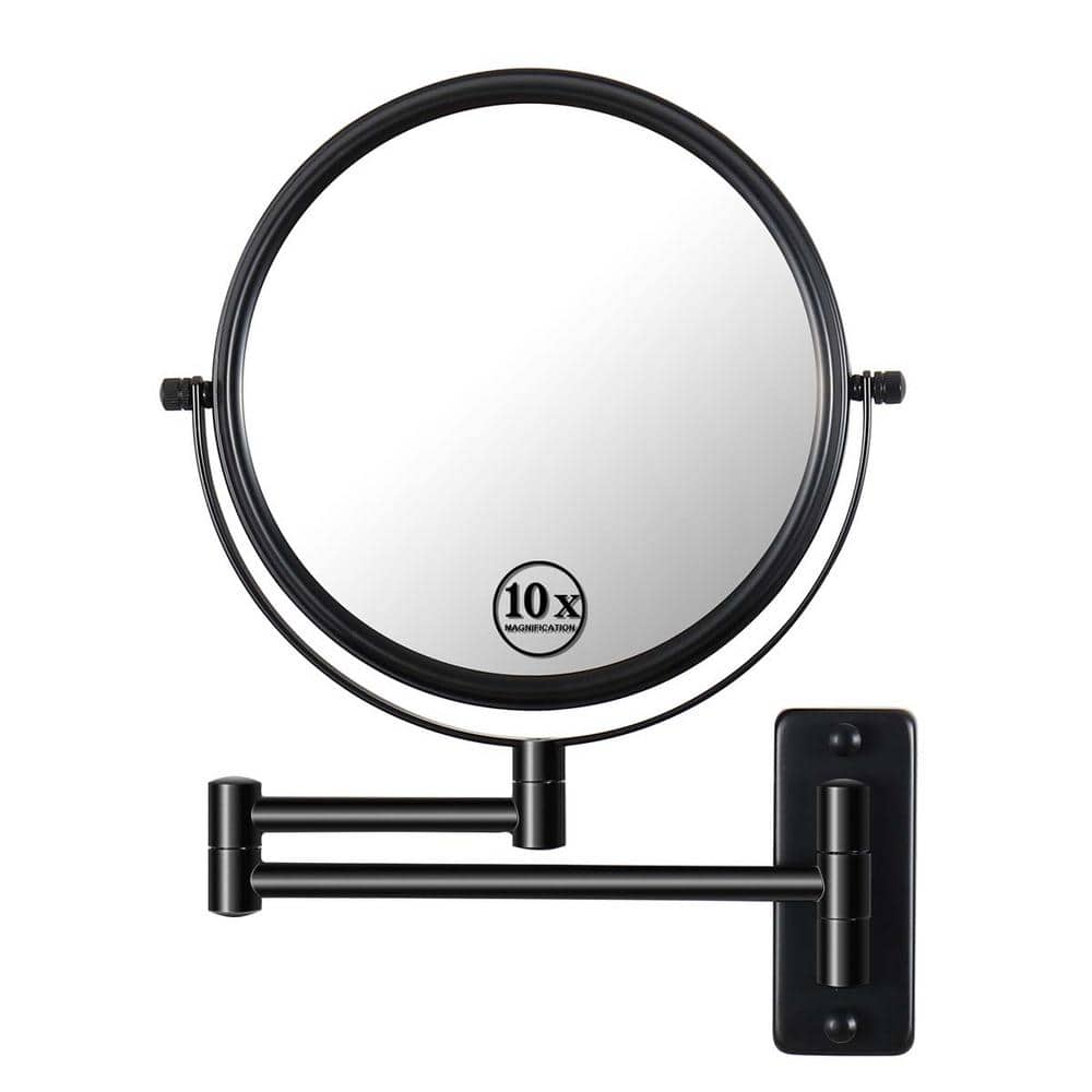 8 in. W x 8 in. H Magnifying Wall Mounted Bathroom Makeup Mirror with Exten