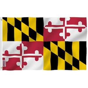 Fly Breeze 3 ft. x 5 ft. Polyester Maryland State Flag 2-Sided Flags Banners with Brass Grommets and Canvas Header