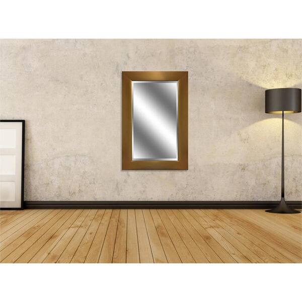 Unbranded Reflection 24 in. x 36 in. Bevel Style Framed Gold Finish Mirror