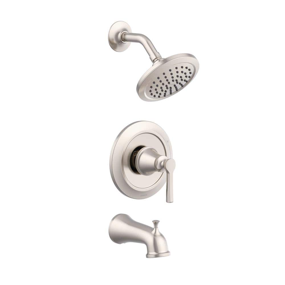 Brushed Nickel Wall Mounted Tub and Shower Trim Kit