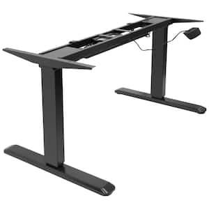 Black 66.9 in. W Dual Motor Electric Standing Desk Frame Frame Only