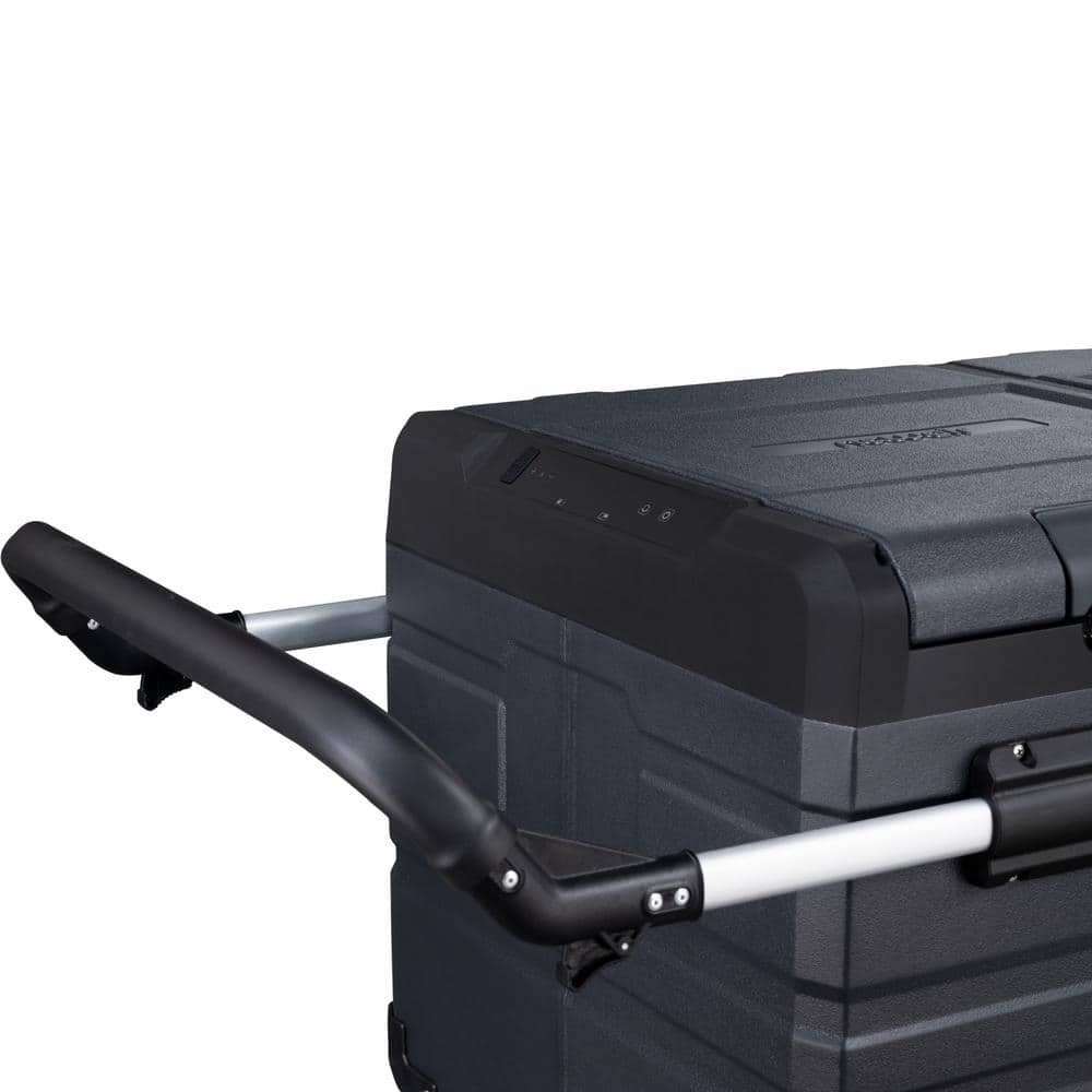 Newair 80 Qt Black Electric Portable Camping Cooler with Wheels