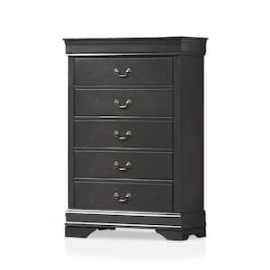 Furniture of America Louis Philippe Black Chests Cherry