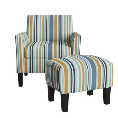 Striped With Ottoman Accent Chairs The Home Depot Striped With Ottoman Accent Chairs, Multi Color Accent Chair With Ottoman