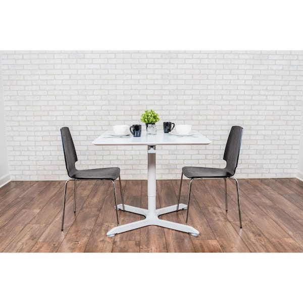 Luxor 32 in. Pneumatic Height Adjustable Square Cafe Table LX