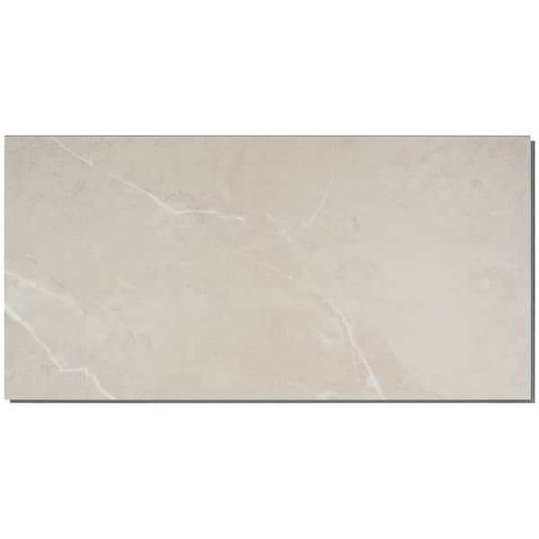 Take Home Sample -Marble Beige Waterproof Rigid Core Click-Lock Luxury Vinyl Plank Flooring - 6 in. x 8 in.