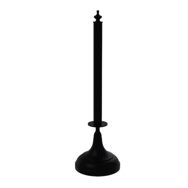 Allied Brass Matte Black Metal Undercabinet Paper Towel Holder at