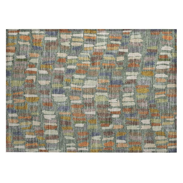 Chantille Machine Washable Indoor/Outdoor Abstract ACN2377 Basil 2 ft. x 3 ft. Accent Rug