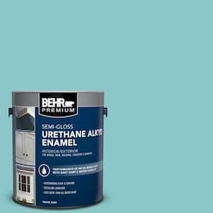 1 gal. #510D-4 Embellished Blue Urethane Alkyd Semi-Gloss Enamel Interior/Exterior Paint