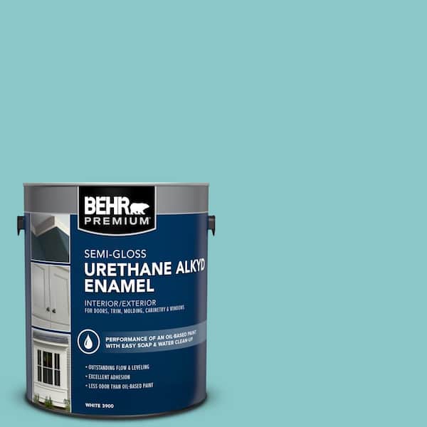 1 gal. #510D-4 Embellished Blue Urethane Alkyd Semi-Gloss Enamel Interior/Exterior Paint