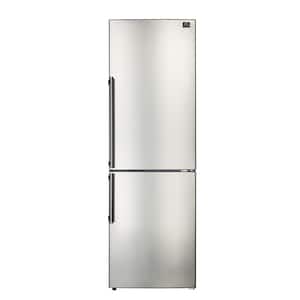 11.1 cu. ft. No Frost Bottom Mount Refrigerator in Stainless Steel with Side Grip Handle