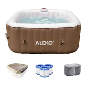 4-Person 120-Jet 120 V Inflatable Hot Tub with Filters and Cover