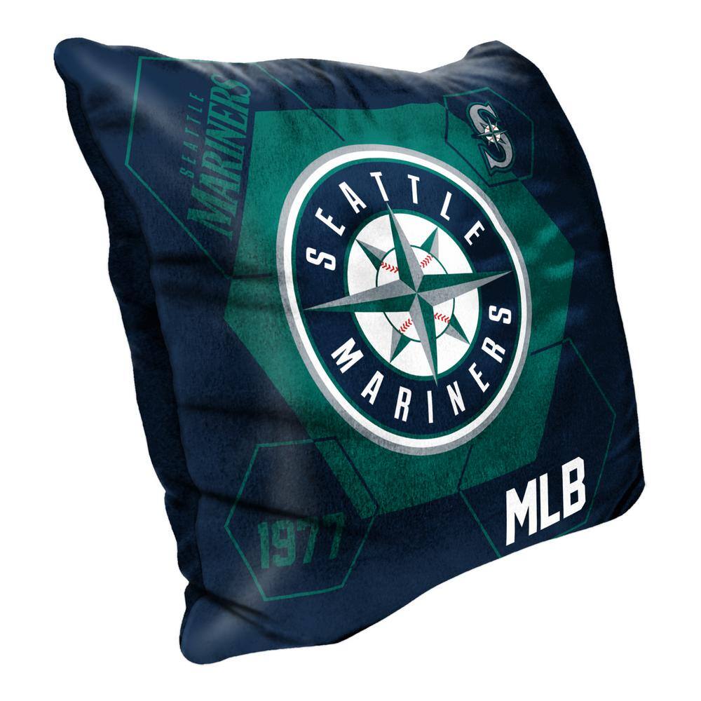 Seattle Mariners 16" Navy and Green Velvet Throw Pillow