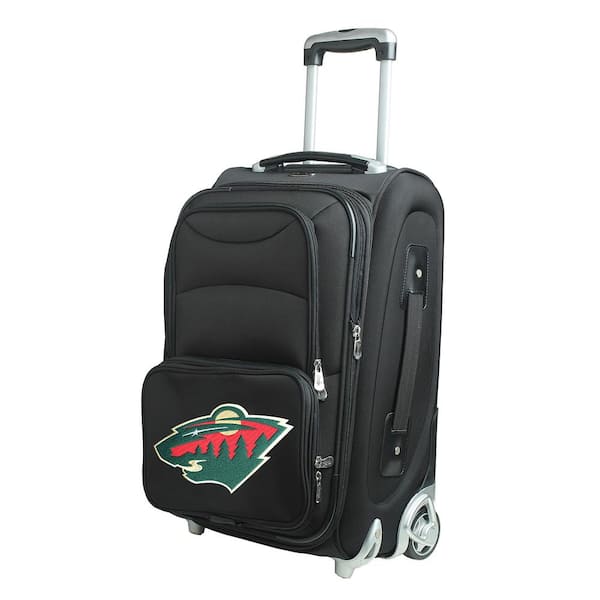 Denco NHL Minnesota Wild 21 in. Black Carry-On Rolling Softside Suitcase