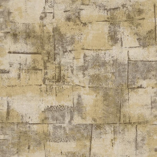 Unbranded Italian Textures 2 Beige/Grey Block Texture Vinyl on Non-Woven Non-Pasted Wallpaper Roll (Covers 57.75 sq.ft.)