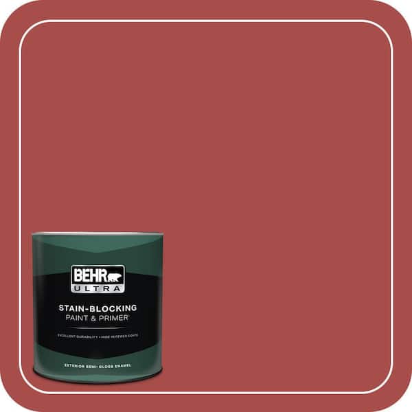 BEHR ULTRA 1 qt. Home Decorators Collection #HDC-CL-09 Persimmon Red Semi-Gloss Enamel Exterior Paint & Primer