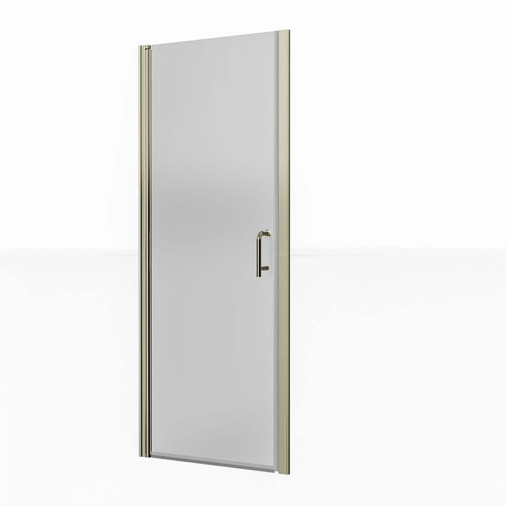 TOOLKISS 36 to 37-3/8 in. W x 72 in. H Pivot Swing Frameless Shower ...