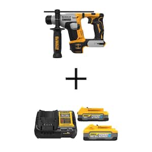 ATOMIC 20V MAX Lithium-Ion Cordless Brushless Ultra-Compact 5/8 in. SDS + Hammer Drill w/5 & 1.7Ah Batteries & Charger