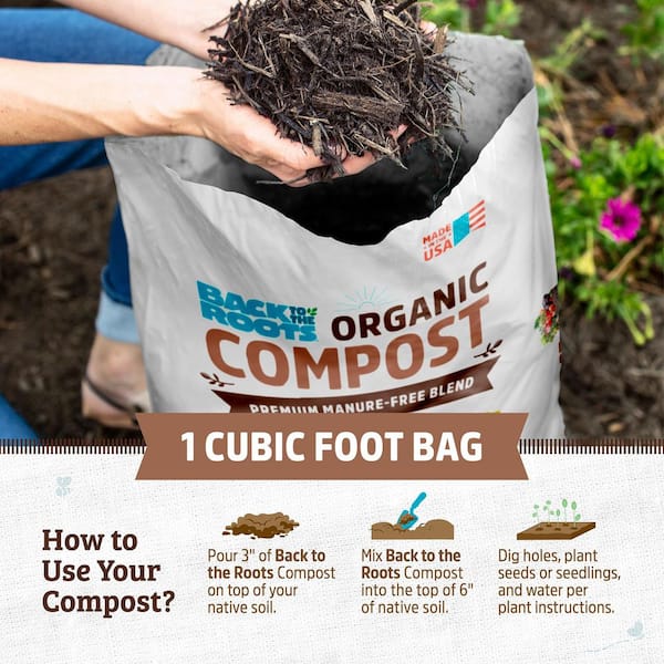 Back to the Roots Organic Compost Soil Amendment (1 cu. ft. Bag) 47096 ...