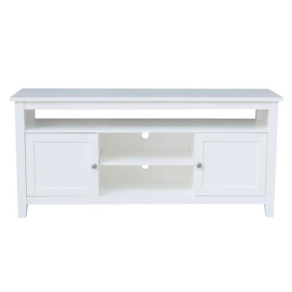 International Concepts Sturbridge White 57 in. W TV Entertainment Stand