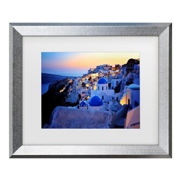 Trademark Fine Art Martin Froyda Santorini Island, Greece Matted Framed Photography Wall Art 19.5 in. x 23.5 in.
