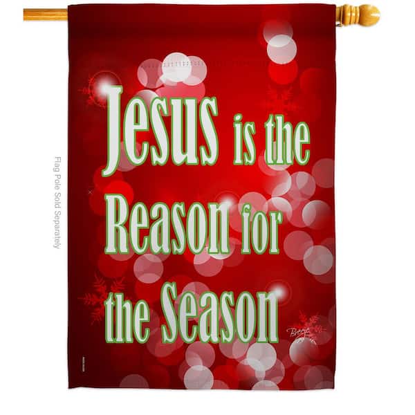 Breeze Decor 28 in. x 40 in. Jesus is the Reason Nativity House Flag ...