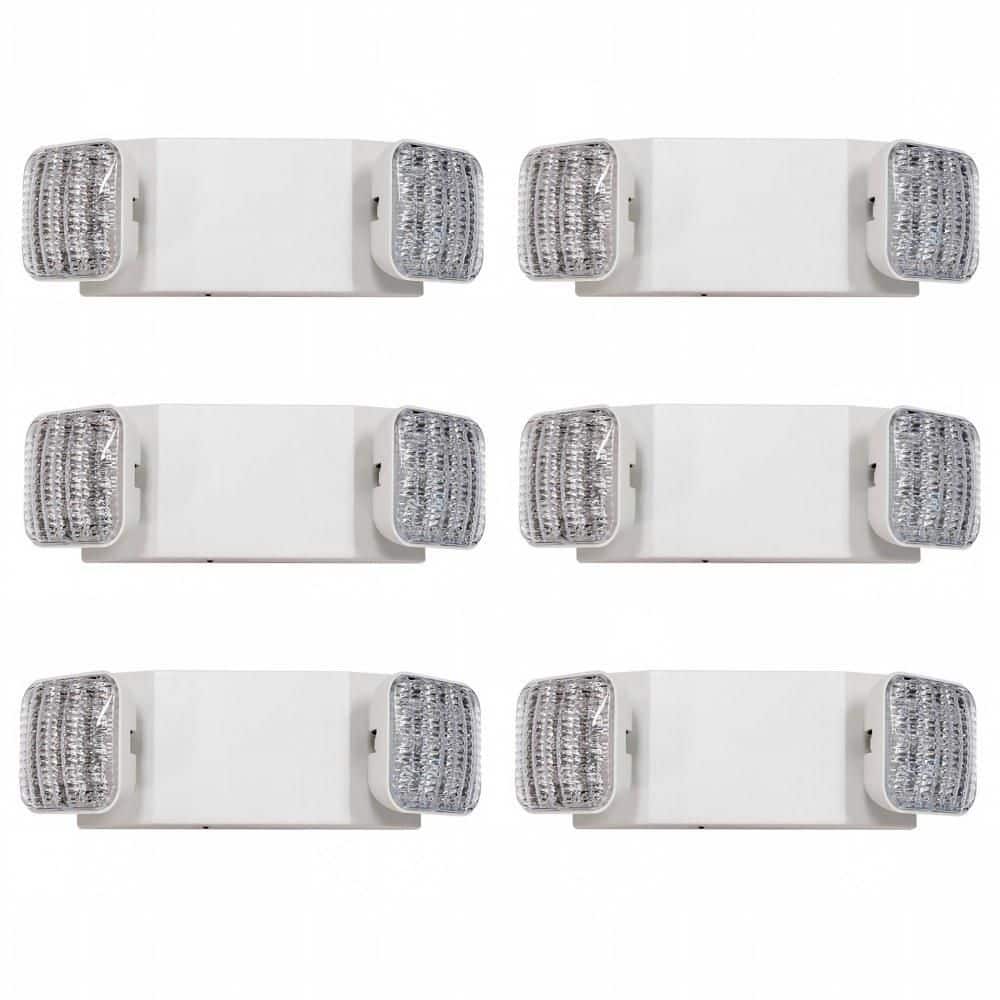 6-Pack Rectangle 10-Watt Equivalent Integrated LED White Emergency Light with Ni-Cad 3.6-Volt Battery price history on PriceWatchPro