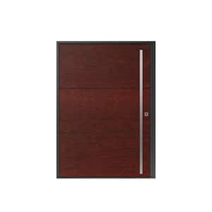 PANDA WINDOWS & DOORS 60 in. x 80 in. Helsinki Faux Zebrawood
