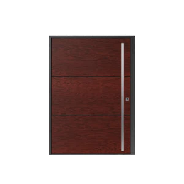 PANDA WINDOWS & DOORS 60 in. x 80 in. Helsinki Faux Mahogany