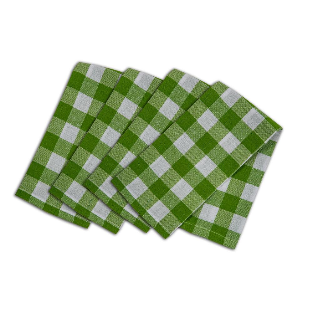 Lintex Buffalo Check Green 100% Cotton Napkin 18