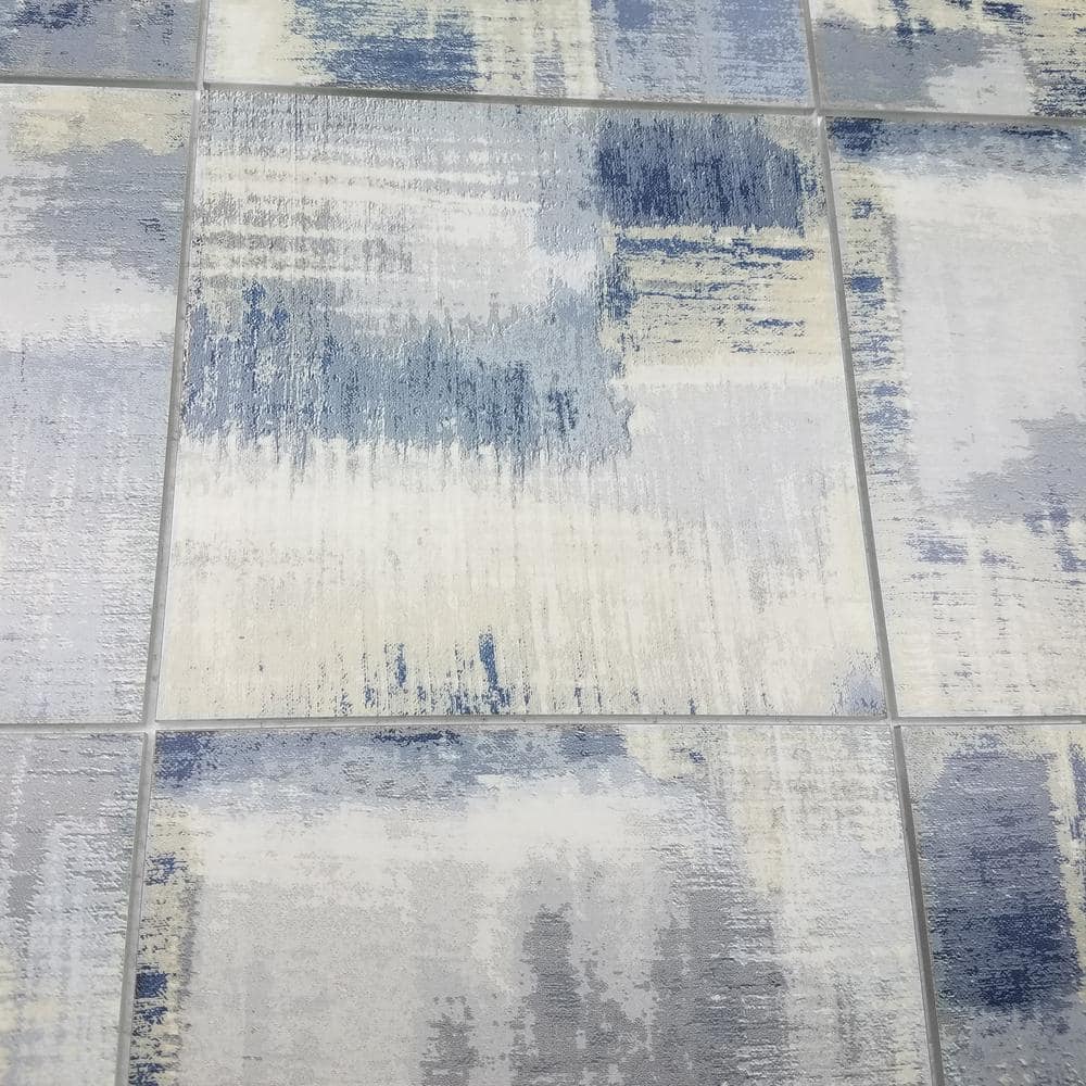 Cement Blue 8x8 Rectified Glass Wall Tile
