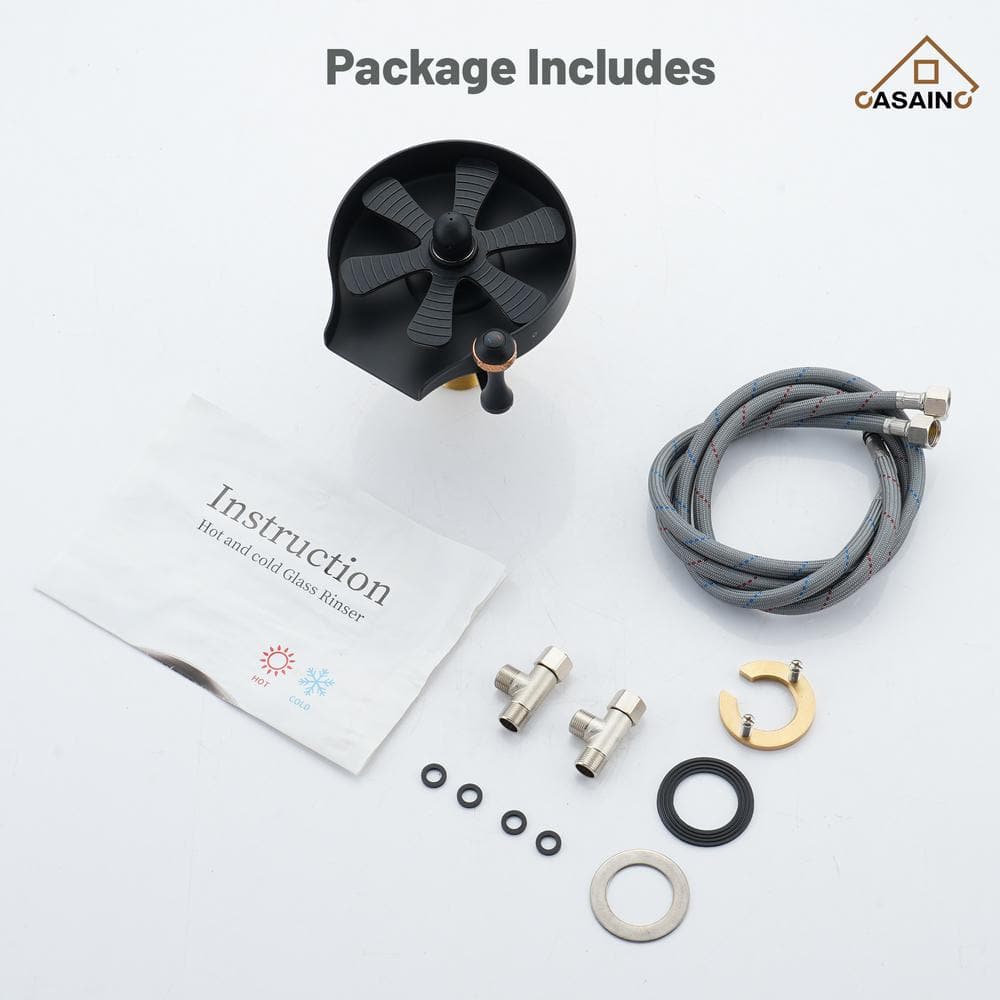 Matte Black Stainless Steel Kitchen Sink Glass Rinser