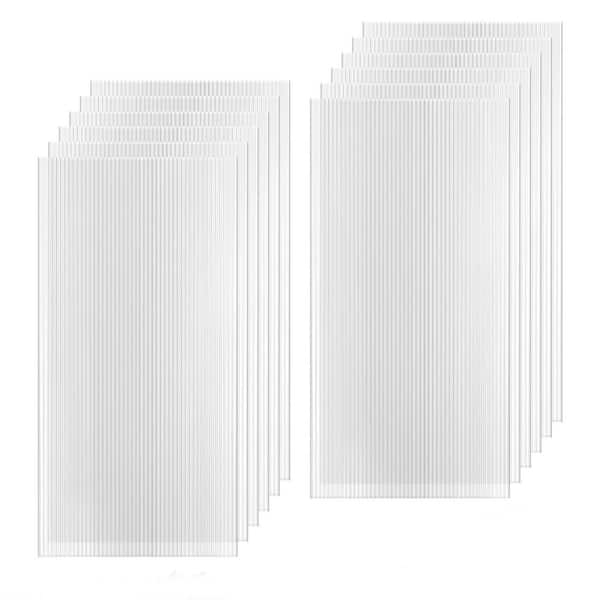 4 ft. x 2 ft. 12 pcs Polycarbonate Clear Greenhouse Twin-Wall Panels Waterproof UV Protected