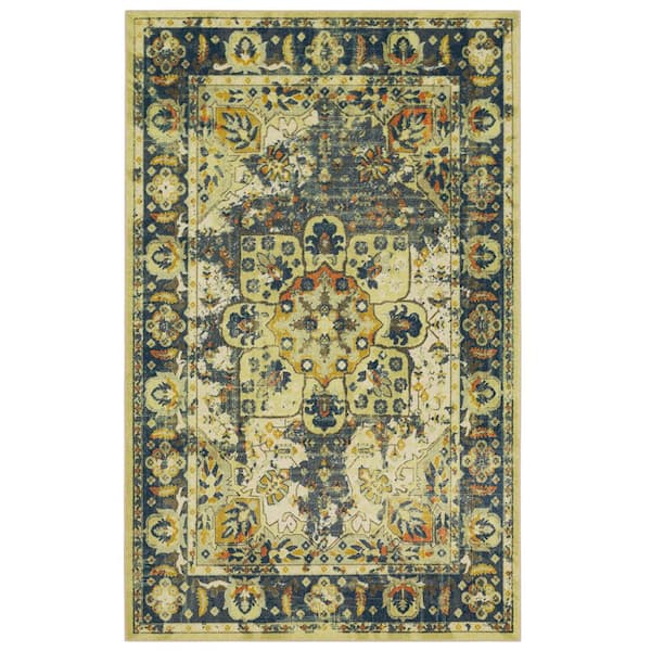 Mohawk Home Sevan Gold 5 ft. x 8 ft. Oriental Area Rug