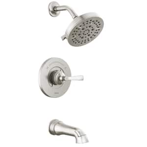 Faryn Single-Handle 5-Spray Tub and Shower Faucet in Brushed Nickel (Valve Included)