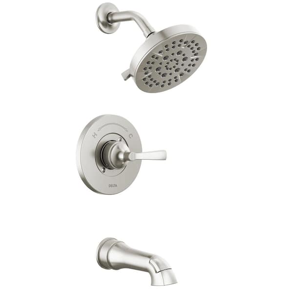 Delta Faryn Single-Handle 5-Spray Tub and Shower Faucet in Brushed Nickel (Valve Included)