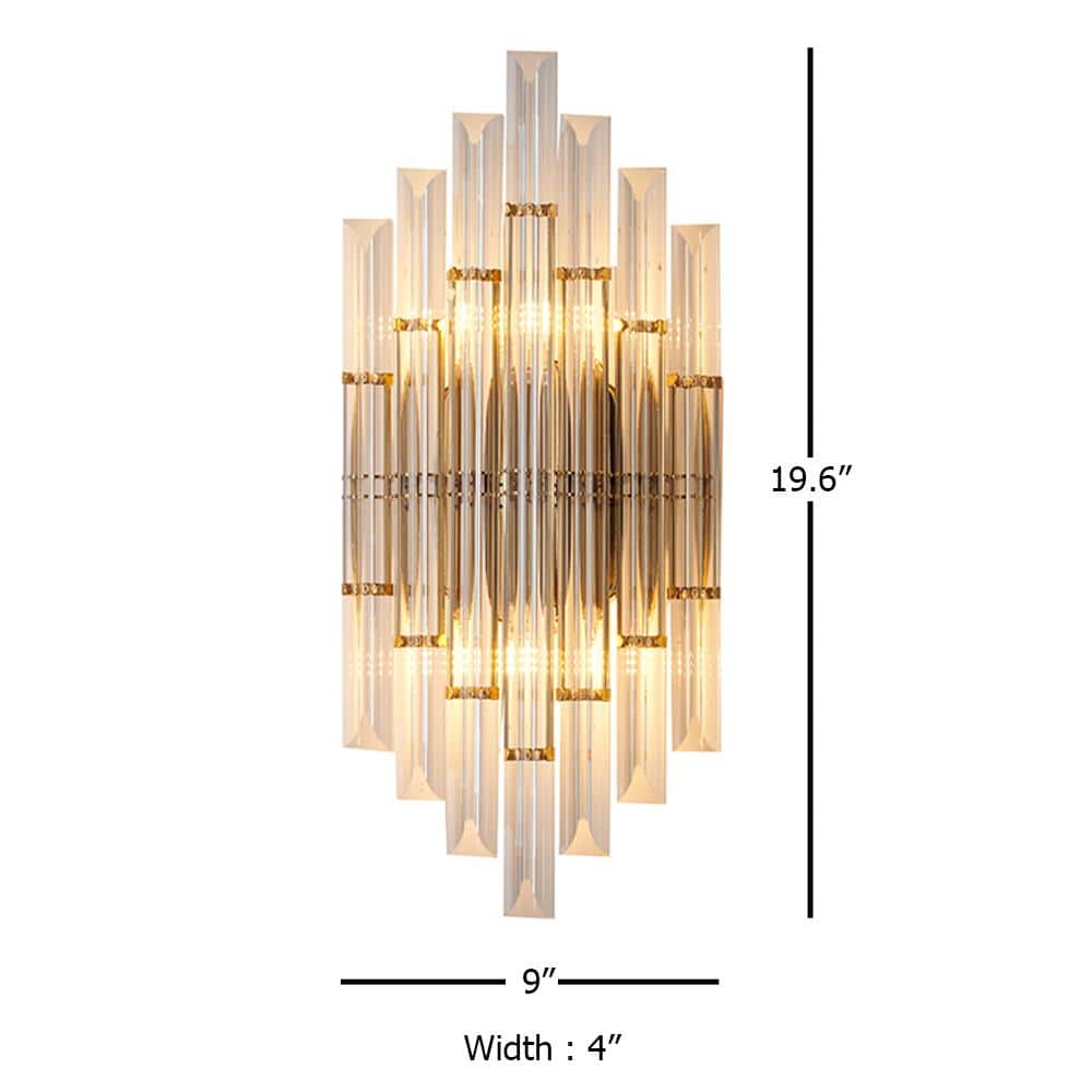 Gold Dimmable Direct Wired Electric Wall Sconce
