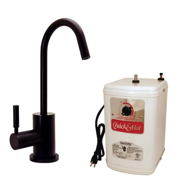 9.5 in. Contemporary 1-Lever Handle Hot Water Dispenser Faucet with Instant Heating Tank, Oil Rubbed Bronze