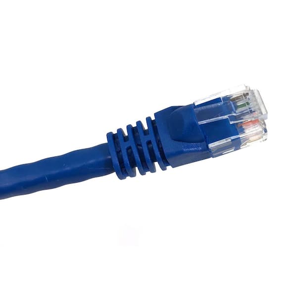 Micro Connectors, Inc 7 ft. CAT 7 SFTP 26AWG Shielded RJ45 Snagless Ethernet  Cable, Blue (5-Pack) E11-007BL-5 - The Home Depot