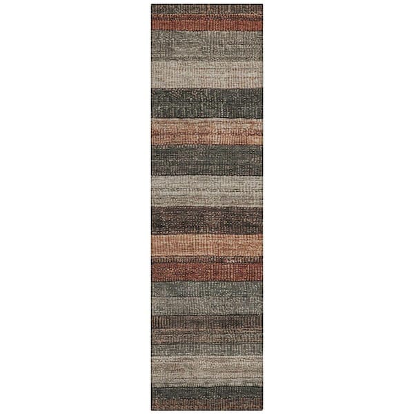 Chantille Machine Washable Indoor/Outdoor Abstract ACN1865 Paprika 2 ft. 3 in. x 7 ft. 6 in. Runner Rug