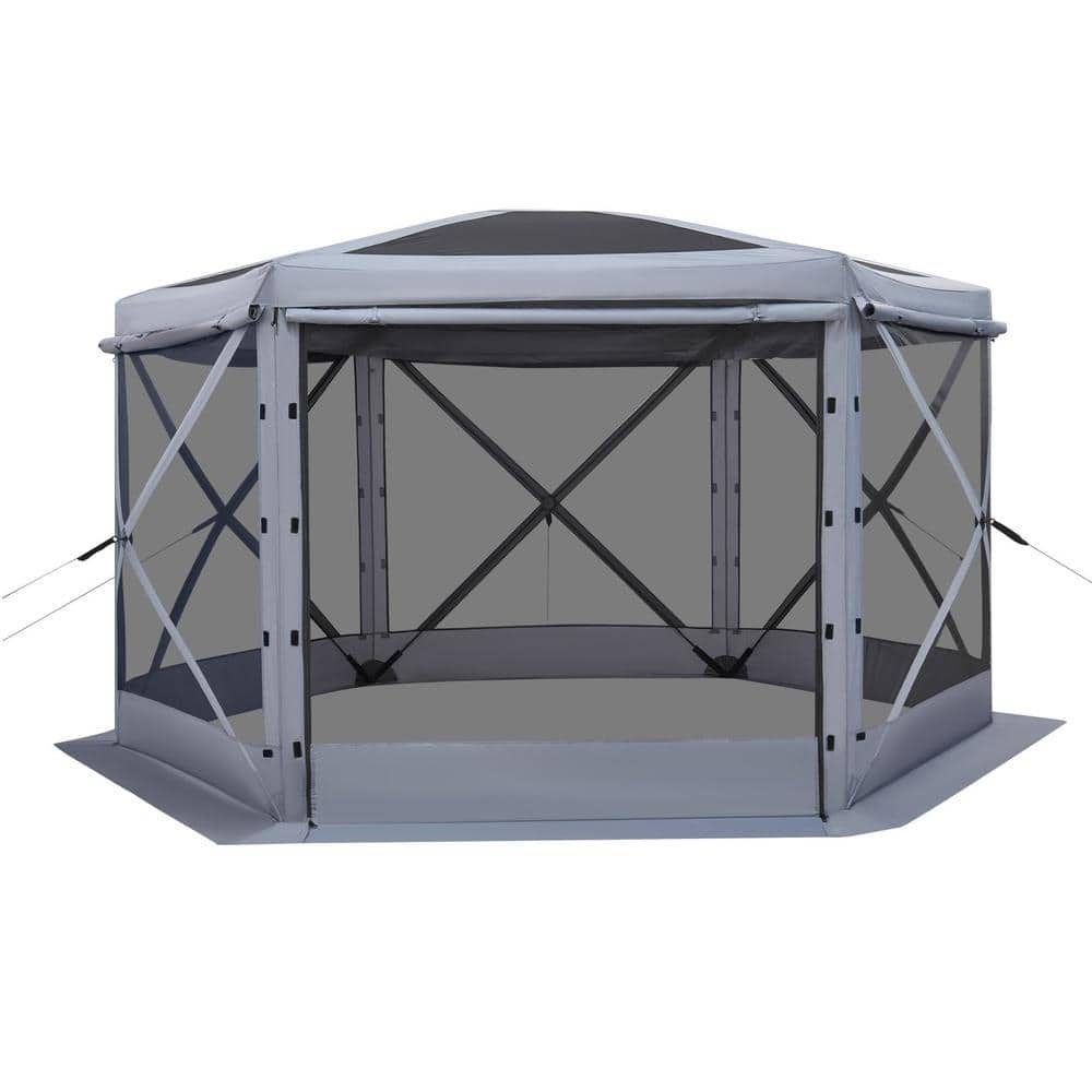6-Sided Pop-Up Screen House Tent with Removable Top and Mesh Panels, 12 ft. x 12 ft., Gray price history on PriceWatchPro