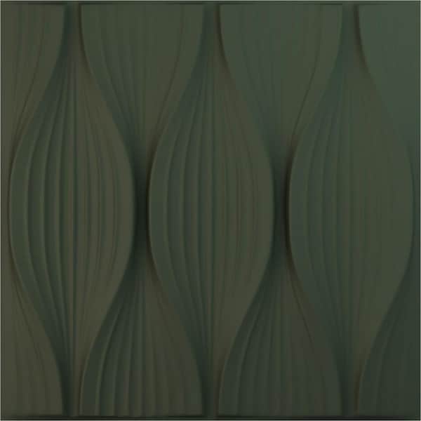 Ekena Millwork 19 5/8 in. x 19 5/8 in. Willow EnduraWall Decorative 3D Wall Panel, Satin Hunt Club Green (12-Pack for 32.04 Sq. Ft.)