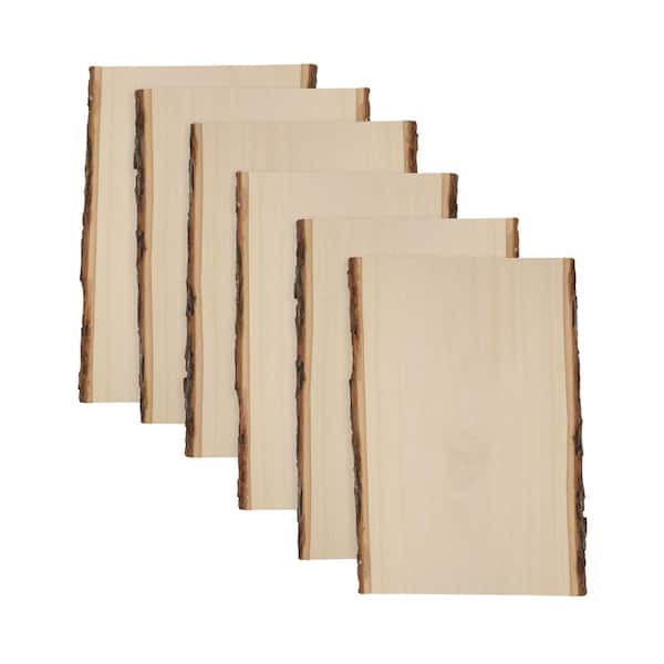 Walnut Hollow 1 in. x 12 in. x 16 in. Basswood Live Edge Plank Project Panel (6-pack)