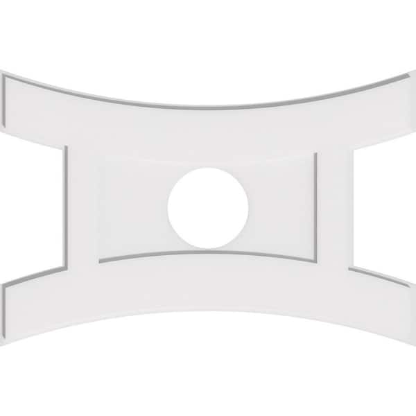 Ekena Millwork 36 in. W x 24 in. H x 7 in. ID x 1 in. P Haven Architectural Grade PVC Contemporary Ceiling Medallion
