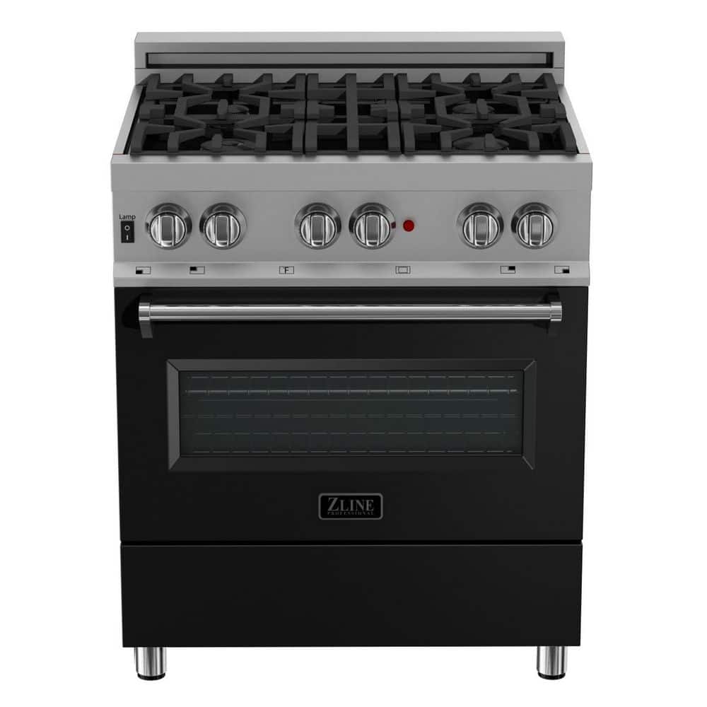 30 in. 4 Burner Dual Fuel Range with Black Matte Door in Fingerprint Resistant Stainless Steel price history on PriceWatchPro