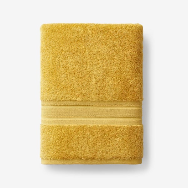 The Company Store Company Cotton Deep Yellow Solid Turkish Cotton Bath Towel